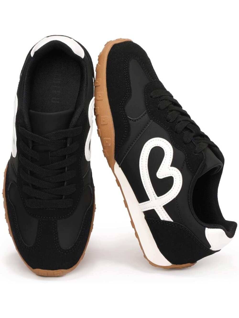 Women Black Comfortable Lightweight Fashion Sneakers Casual Retro Classic Shoes